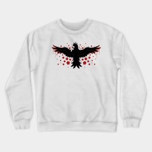 Skull Raven Flowers Crewneck Sweatshirt